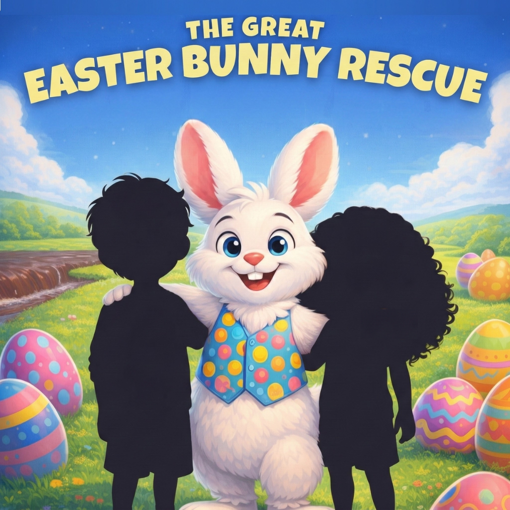 Easter Story Cover featuring two princesses - Template